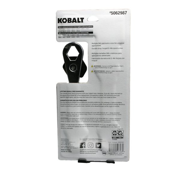 ✅KOBALT 2PC Adjustable Bone Wrench‎ CR-MO 5/16"-3/4" SAE & Metric 8-19MM✅ - Picture 5 of 8